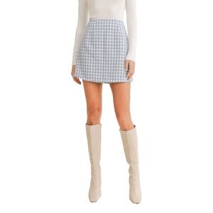 XS Sadie and Sage grey plaid skirt